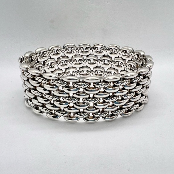 David Yurman Thoroughbred 3-Row Cuff Bracelet - Picture 11 of 16